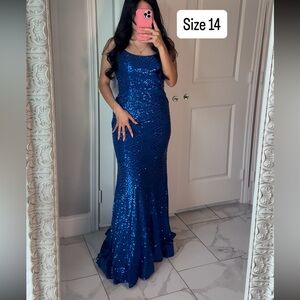 Blue Sequin Gown